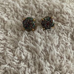 Kate Spade Glitter multi color Gumdrop Earrings